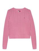 Tommy Jeans Tjw Cable Essential Sweater Rosa