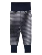 Geggamoja Baby Pants Navy Beige Stripe Marinblå