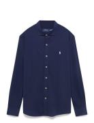Polo Ralph Lauren Jersey Spread-Collar Shirt Marinblå