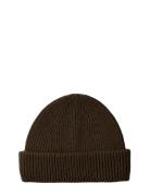 Selected Slhmason Merino Sailor Wool Beanie Brun