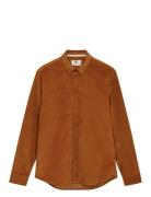 Anerkjendt Akleif Solid Cord Shirt Brun