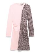 STINE GOYA 2118 Checkered Jersey, Ruched Waist Rosa