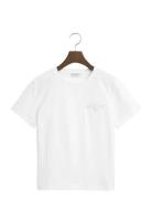 GANT Reg Tonal Shield Ss T-Shirt Vit