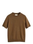 GANT Superfine Lambswool Ss C-Neck Brun