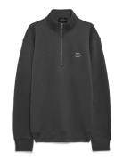 Mads Nørgaard Standard Half Zip Logo Sweat Grå