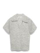Selected Slflulu Ss Knit Polo Grå