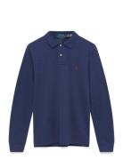 Polo Ralph Lauren Custom Slim Fit Mesh Polo Shirt Blå