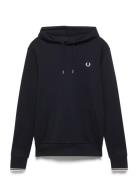 Fred Perry Tipped Hooded Sweatsh Blå