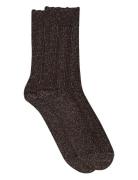 Mp Denmark Julia Glitter Socks Brun