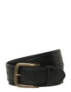 Jack & J S Jaccreta Leather Belt Styd Aw24 Svart