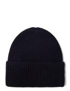 Davida Cashmere Fold Rib Cap Marinblå