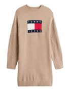 Tommy Jeans Tjw Flag Sweater Dress Ext Beige