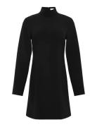 Calvin Klein Crepe Ls Turtleneck Mini Dress Svart