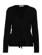 Selected Slfgabella Ls Knit Belt Cardigan Svart