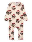 The New Tnsbholiday L_S Rib Jumpsuit Kräm