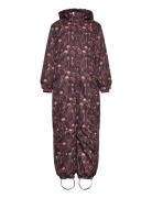 Minymo Snow Suit Aop Burgundy