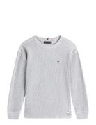 Tommy Hilfiger Tetxured Waffle Tee Ls Grå