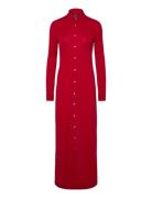Polo Ralph Lauren Interlock Butt D Shirtdress Röd