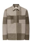 ONLY & SONS Onswake Checked Zip Overshirt Brun
