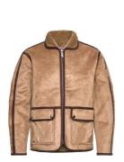 Scotch & Soda Faux Shearling Jacket Beige