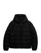 Superdry Hooded Sports Puffer Jacket Svart