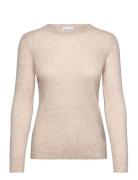 Davida Cashmere Basic Sweater Loose Sweater Kräm