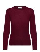 Davida Cashmere Basic Sweater Loose Tension Burgundy