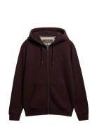 Superdry Essential Logo Zip Hoodie Hb Burgundy