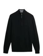 Superdry Wool Blend Half Zip Jumper Svart