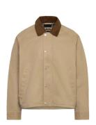 Abercrombie & Fitch Light Weight Zip Barn Jacket Beige