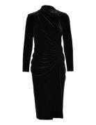 Lauren Ralph Lauren Luxe Velvet-Knit Dress Svart