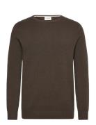 Lindbergh Structure O-Neck Knit Brun