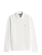 Tommy Hilfiger Ls Herringb Reg Polo Vit