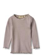 Wheat Rib T-Shirt L/S Reese Lila