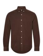 Morris Douglas Cord Shirt-Slim Fit Brun