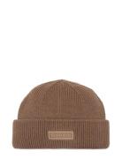 Calvin Klein Patch Chunky Rib Docker Beanie Brun
