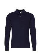 Calvin Klein Ls 100% Merino Polo 14Gg Marinblå