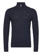 Morris Merino Cable John Zip Marinblå
