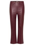 Soaked In Luxury Slkaylee Pu Kickflare Pants Burgundy