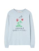 THE ANIMALS OBSERVATORY Flowers Blue Dof Lonf Sleeve T-Shirt Blå
