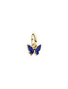 Pandora Butterfly 14K Gold-Plated Mini Dangle With Imitation Lapis Laz...