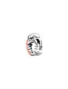 Pandora Shrimp Sterling Silver Charm With Clear Cubic Zirconia And Pin...