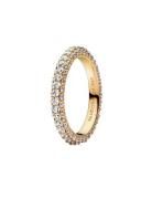 Pandora 14K Gold-Plated Ring With Clear Cubic Zirconia Guld