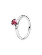 Pandora Heart Silver Ring With Red, Fancy Pink And Fancy Fuchsia Pink ...