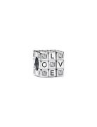 Pandora Toy Cube Sterling Silver Charm With Clear Cubic Zirconia And R...