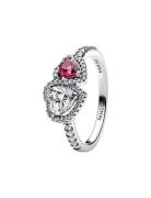 Pandora Hearts Sterling Silver Ring With Cherries Jubilee Red Crystal ...