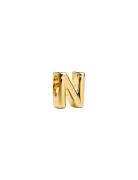 Pandora Letter N 14K Gold-Plated Charm Guld