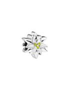 Pandora Edelweiss Sterling Silver Charm With White And Yellow Enamel S...