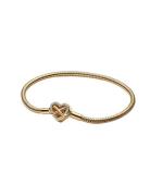 Pandora Snake Chain 14K Gold-Plated Bracelet With Clear Cubic Zirconia...
