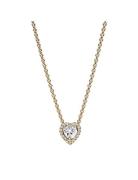 Pandora Heart 14K Gold-Plated Collier With Clear Cubic Zirconia Guld
